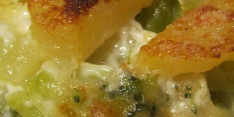 Contorni-Gratin di broccoli e patate