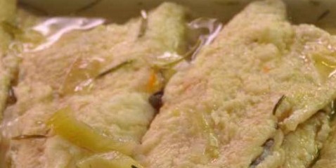 Antipasti-filetti di trota in carpione