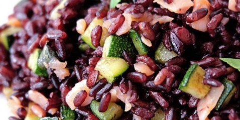 Primi piatti-insalata di riso venere 